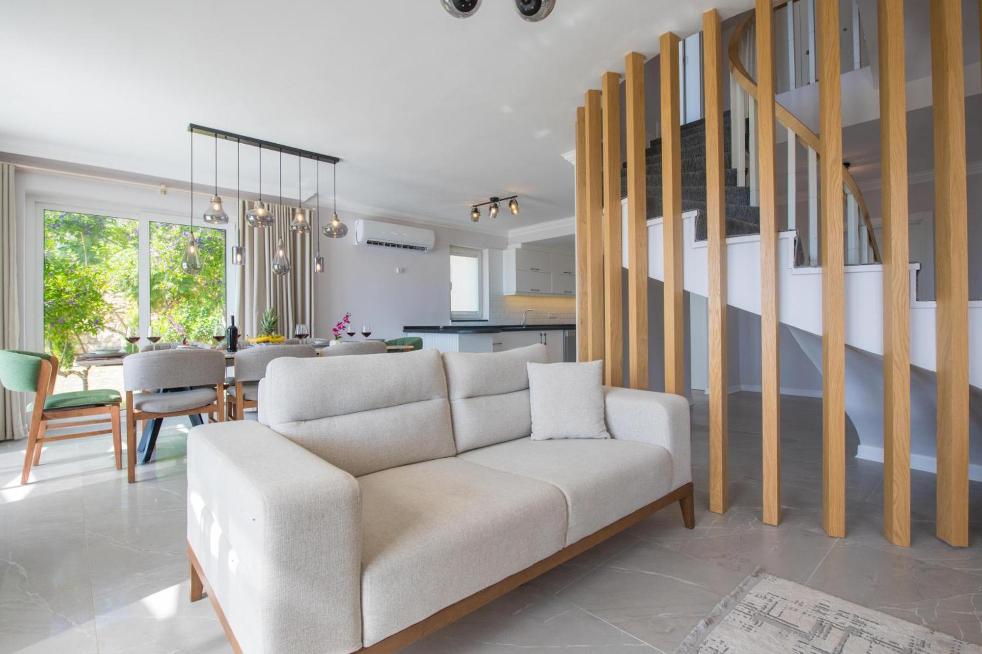 Beachfront White Villa With Private Swimming Pool Kalkan Eksteriør bilde